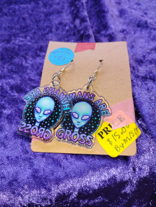 Alien earrings