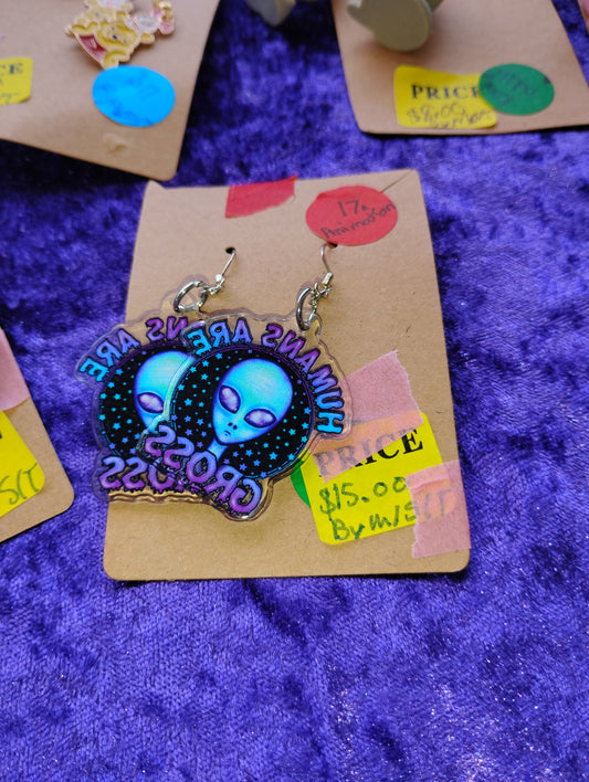 Alien earrings